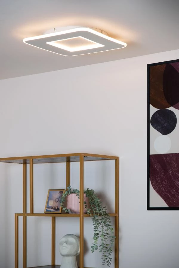 Lucide AXELLE - Flush ceiling light - LED Dim. - 1x24W 2700K - 3 StepDim - White - ambiance 1